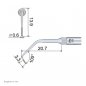 Preview: ED10D Endo Spitze technische Abmessung