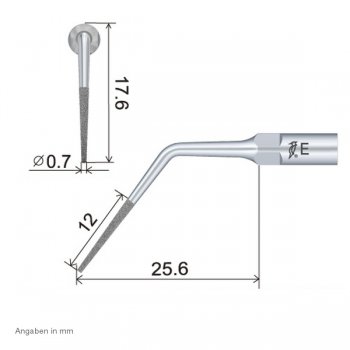 E3D Endo Spitze technische Abmessung