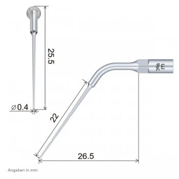 ED4 Endo Spitze technische Abmessung