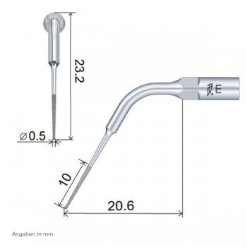 ED5D Endo Spitze technische Abmessung