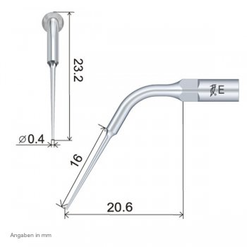 ED5 Endo Spitze technische Abmessung