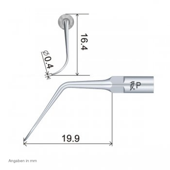 P2R Perio Spitze technische Abmessung