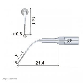 PS3D Perio Spitze technische Abmessung