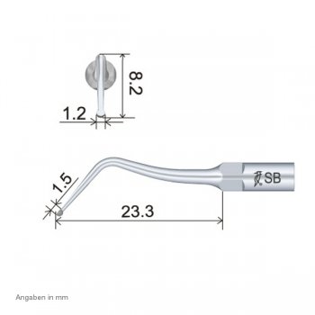 SBD3 Ultraschallspitze technische Abmessung