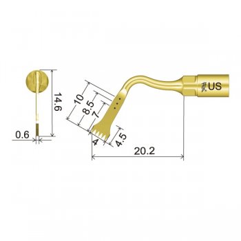 US2 Spitze technische Abmessung