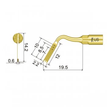 US6 Spitze technische Abmessung