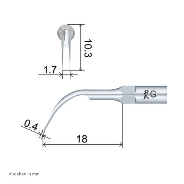 G2 Scaling Spitze technische Abmessung