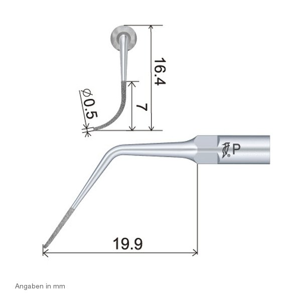 PD2RD Perio Spitze technische Abmessung