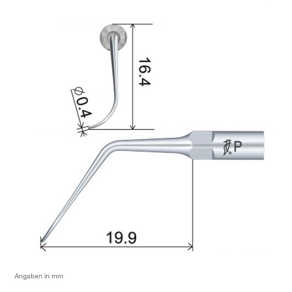 P2R Perio Spitze technische Abmessung