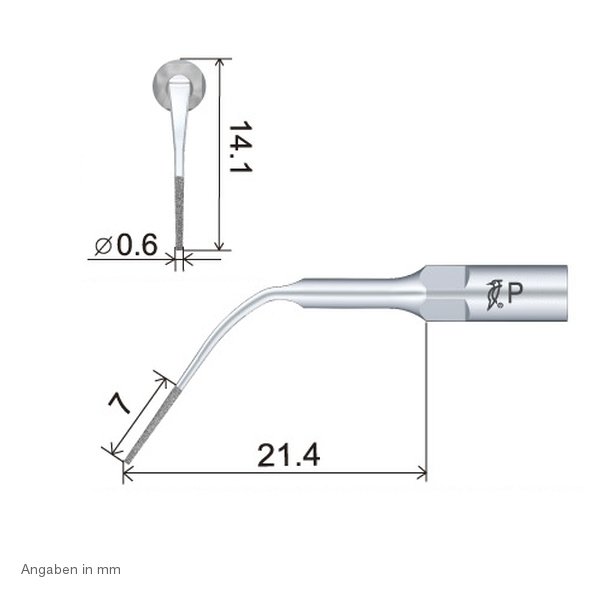 PS3D Perio Spitze technische Abmessung