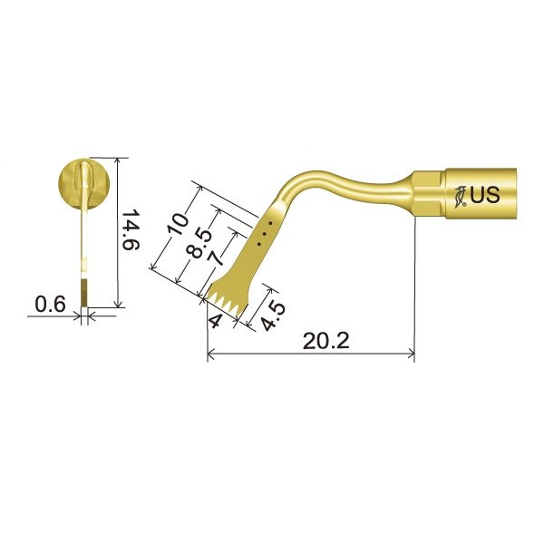 US2 Spitze technische Abmessung